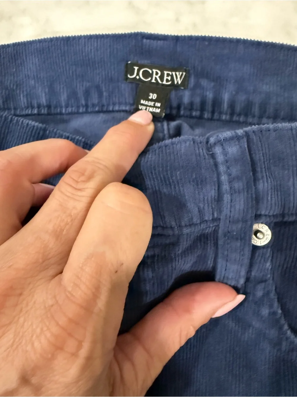 J. Crew Women’s Navy Corduroy Pants - Straight Leg